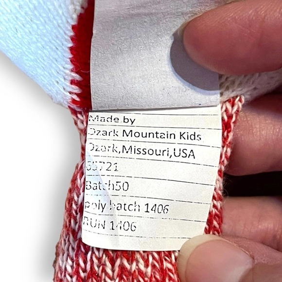 Santa Sock Monkey Stuffed Animal Toy Ozark Mountain Kids USA NOS Folk Art - Picture 7 of 11